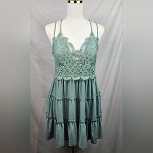 Zenana Romantic Crochet Lace Peplum Cami Top 3XL Fairycore Coquette‎ Hippie Boho